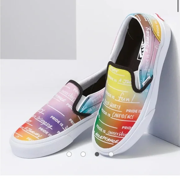 Vans Classic Slip-On - Pride Rainbow Positive Affirmations 7.5 - Picture 16 of 16